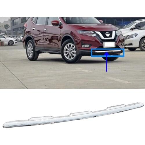 For Nissan X-Trail Rogue T33 2021 2022 ABS Front Bumper Moulding Grills Cover Trim Car Styling Accessories 1 Pcs/Set Silvery
