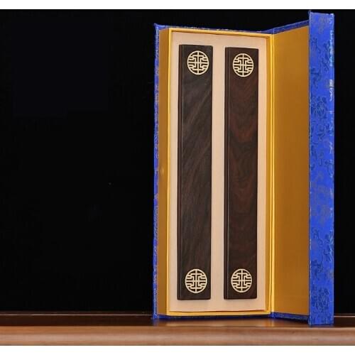 Ebony Paperweights Chinese Calligraphy Special Paperweights 2pcs 30cm Classical Inlay Crafts Paperweight Stationery Supply