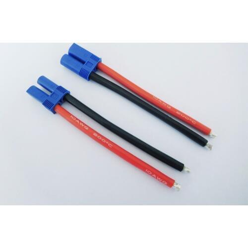 EC5 male female connector pigtail cable 10cm 10# 10AWG silicone wire RC Lipo Battery