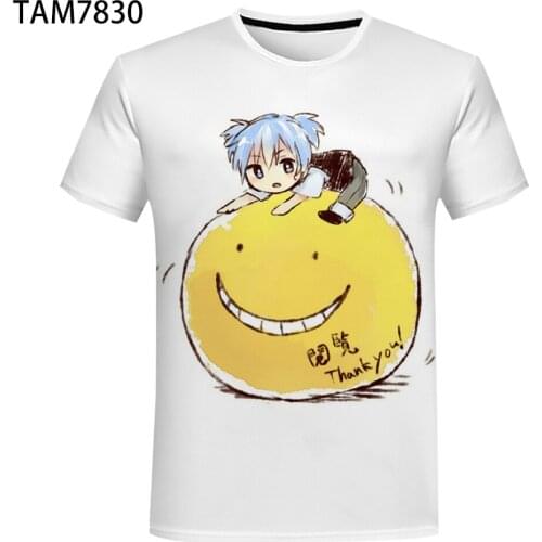 Assassination Classroom New Young Anime Summer Mans Street Style T-Shirt 3D Childrens Cute Short Sleeve Oversize Top