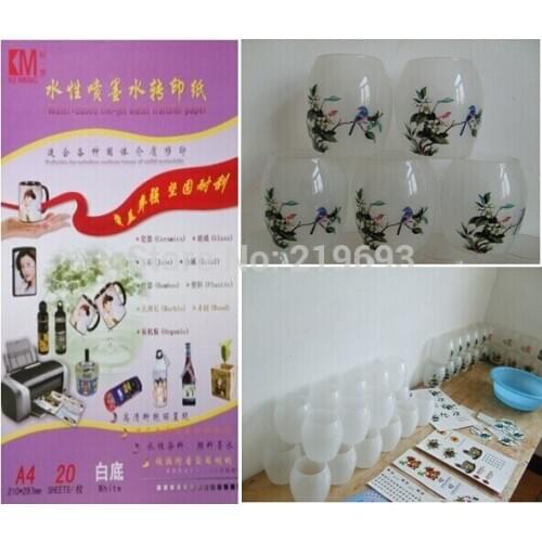 NICE ART JOB (20 pieces/lot) A4 size water-based white color background inkjet transfer paper