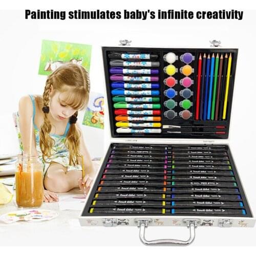 Art Supplies for Kids Colors Double Side Marker with Portable Art Box for Drawing Painting Childrens Birthday Gift NK-Shopping