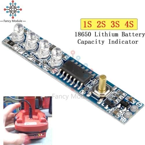 18650 Lithium Battery Capacity Indicator Power Level Tester BMS Li-ion Charge Discharge PCB Module 1S 2S 3S 4S