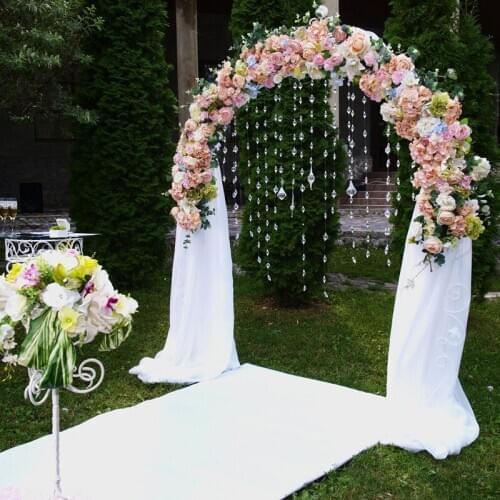 100*30cm Wedding Arch Artificial Flower Row Arrangement Colorful Flower with Plants Leaf Birthday Party Decor Hanging Wall Garla