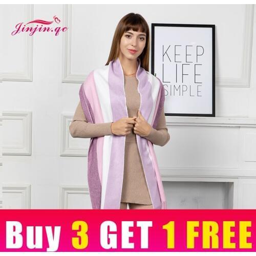 Jinjin.QC 2021 Fashion Women Patchwork Scarf Cashemere Soft Feeling Scarves and Wraps Echarpe Foulard Femme Drop Shipping