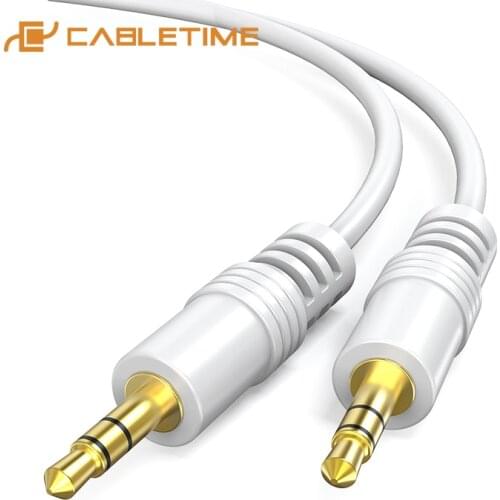 CABLETIME Aux 3.5mm Cable Male to Male Audio for Speaker Laptop Smart Phone Aux Wire Cord Headphone C402