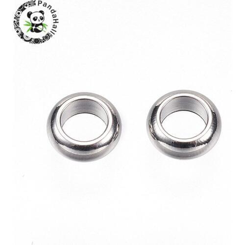 500pcs 5mm 304 Stainless Steel Bead Spacers Ring European Ring Beads for Jewelry Making DIY Bracelet Necklace 5x2mm Hole: 3mm