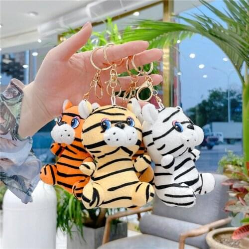 Cute little tiger popular Exquisite pendant Keychain Decorate good quality soft Soothing doll christmas funny prety gift