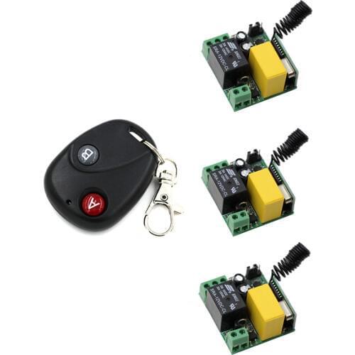 Mini Size AC 220V Wireless Remote Control Switch Remote Switch System 1CH 10A Relay Module Receiver Transmitter 315Mhz/433Mhz