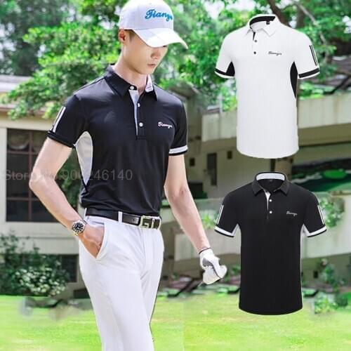 2021 Men Tshirt Golf Clothing Short Sleeve Tops Summer Breathable Team Uniform Man Training High Quality Polo-Shirts Sportswear