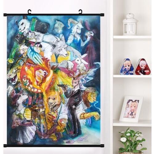 New Anime BEASTARS Legosi Louis Haru Jono Gouhin Wall Scroll Mural Wall Hanging Poster Home Decor Collection Art painting Poster