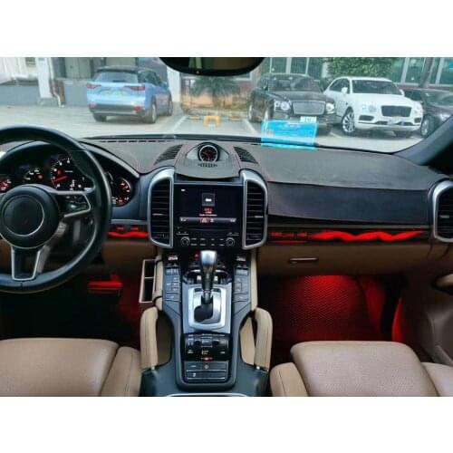 Ambient Light for Porsche Cayenne 2011-2017 Car Door LED Lamp Center Console Panel Lighting Colorful Moving Light Bar 3D Display