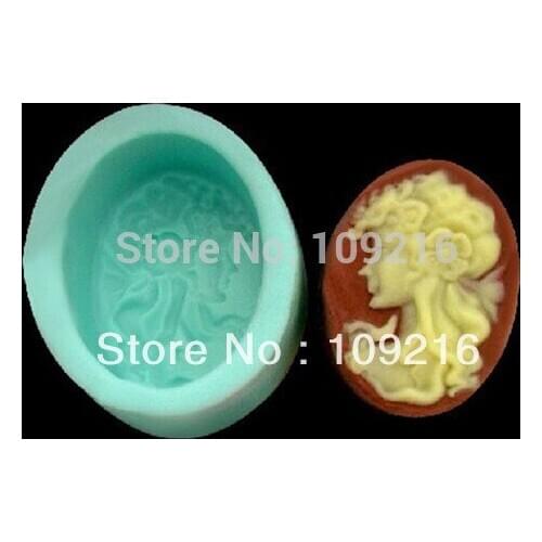 Wholesale!!!1pcs Ladies Portrait (R0143) Silicone Handmade Soap Mold Crafts DIY Mold