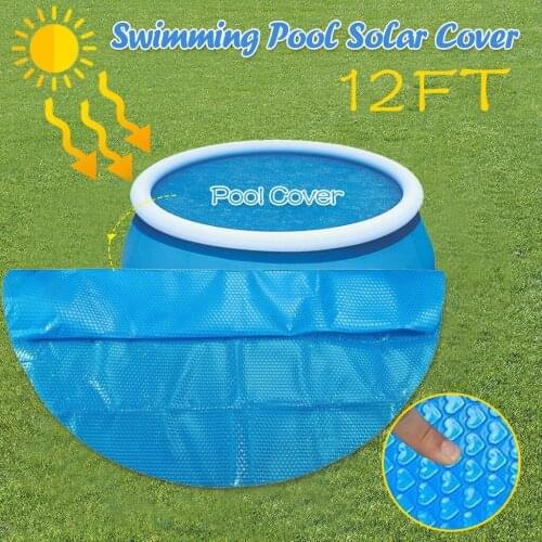 Pool Cover 12ft Round Pool Cover Protector Above Ground Blue Protection Swimming Pool 143.7" Swimming Pool Cover
