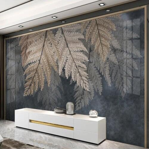Custom Photo Wallpaper For Bedroom Walls 3D Modern Art Plant Leaves Study Living Room Backdrop Wall Decor Mural Papel De Parede