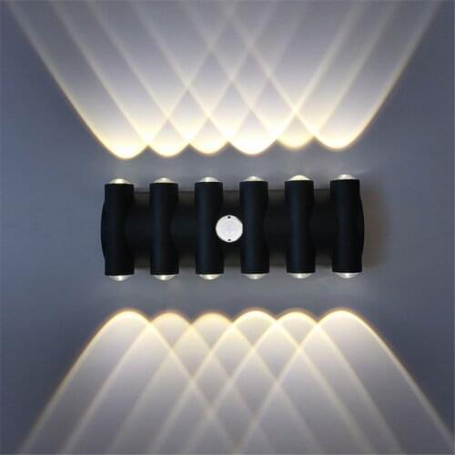 Thrisdar PIR Motion Sensor Waterproof LED Wall Lamp Up Down Dual-Head Aluminum Corridor Porch Balcony Front Door Wall Light