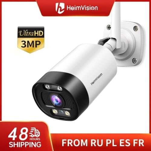 HeimVision HMC11MQ 2K 3MP Outdoor Security Camera Wi-Fi Wireless Bullet Camera Floodlight Night Vision Siren Alarm Weatherproof