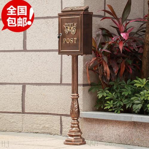 Upright Cast Iron Mailbox Postbox Mail Box Wall Mount Metal Post Letters Box Rustic Country Cast Iron Mail Box Garden decor