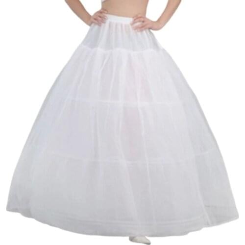 Spring Fashion Bride Bridal Wedding Dress Support Petticoat 3 Hoops 1-layer Yarn Skirt Women Costume Skirts Lining Liner