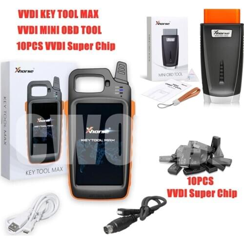 Xhorse VVDI Key Tool Max With VVDI MINI OBD Tool Support Generate Transponder Remote and Cut Key for Dolphin Machine