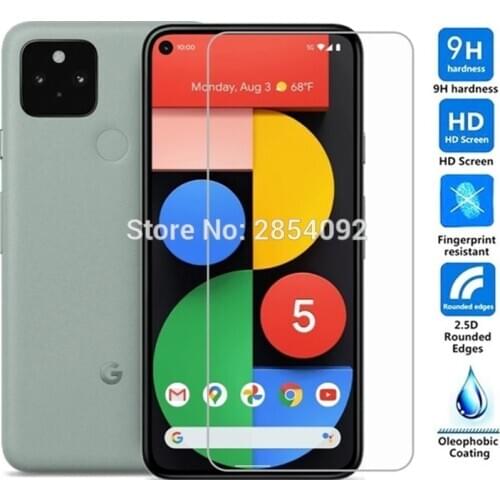 2PCS Tempered Glass for Google Pixel5 Screen Protector 9H Safety Film Protective Glass for Google Pixel 5 GTT9Q G5NZ6 Pelicula
