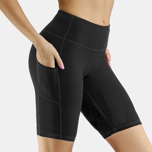 SALSPOR Women Solid Color Yoga Shorts Seamless Mid Waist Elasticity Fitness Sports Short Woman Gym Workout Running Cycling Short