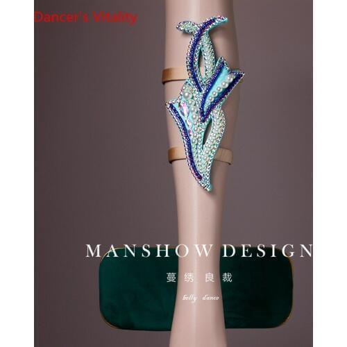 Belly Dance Feet Ornaments New Practice Clothes Performance Clothing Accessories flash Diamond Beaded Foot Ring Leg Ring Custom