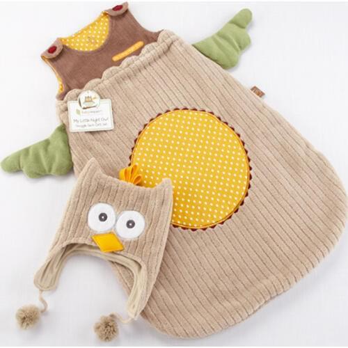 Winter Newborn Baby Sleeping Bags with Cap 4 colors Anti Tipi Cotton Infant Sleepsacks Boy Girl Fleebag 60CM
