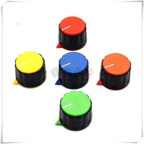 2 Pieces Plastic Flower Shaft Knob Diameter 23mm Height 17mm Potentiometer Encoder Arrow Mark Knob Gear Shaped Inner Hole 6mm