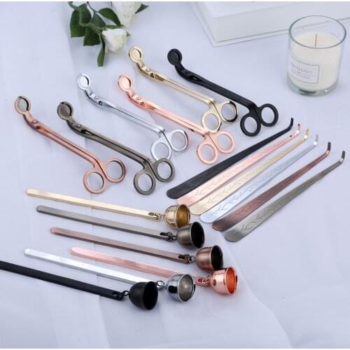 3pcs Candle Extinguisher Candle Bells Candle Cover Candle Scissors Candle Care Kit Home Decoration Candle Repair Tool Kit