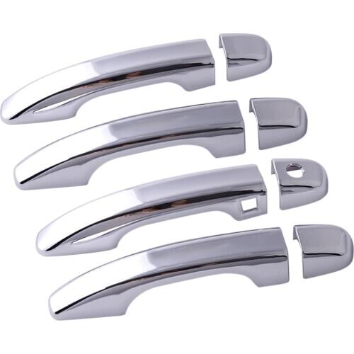 Car 8Pcs/Set Chrome Exterior Door Handle Cover Trim W/Smart Keyhole Fit for Honda Accord 2018 2019 2020