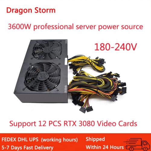 Original 3600W ATX PSU Power Supply Bitcoin Miners psu PC Power Supply 12 card Miner mining rig pico psu BTC ETC Power Mining