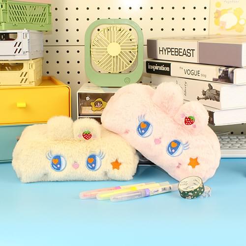 Kawaii Rabbit Plush Pencil Case Quality School Supplies Korea Stationery Pencilcases Cute Pencil Box Pencilcase Pencil Bag