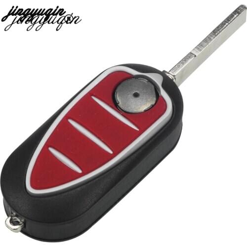 Jingyuqin 3 Button Car Flip Remote Key Case Cover Shell for Alfa Romeo Mito Giulietta GTO 159