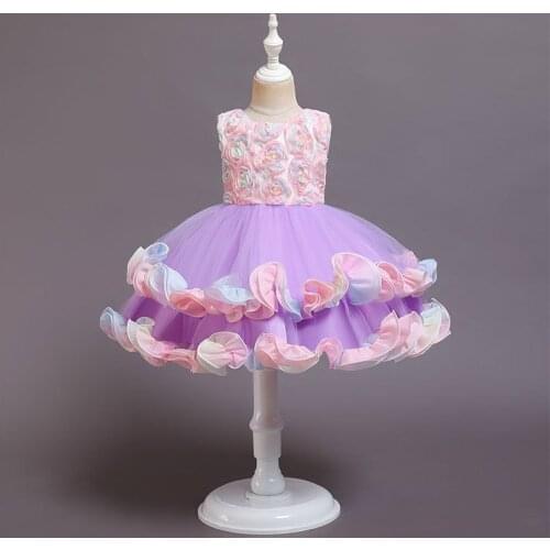 2020 Kids Dresses for Girls for Party and Wedding Christmas Clothing Princess Flower Tutu Dress Children Prom Ball Gown Costume