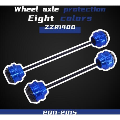 FOR KAWASAKI ZZR1400 ZZR 1400 2011-2015 Motorcycle Front & Rear Axle Fork Sliders Wheel Protection Crash Pad Frame Protector