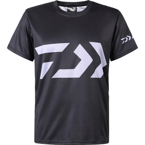 1PC New DAIWA Fishing T-shirt O-Neck Fashion Fishing Clothes Outdoor Simple Breathable Quick-drying Hiking Cycling Fishing Shirt