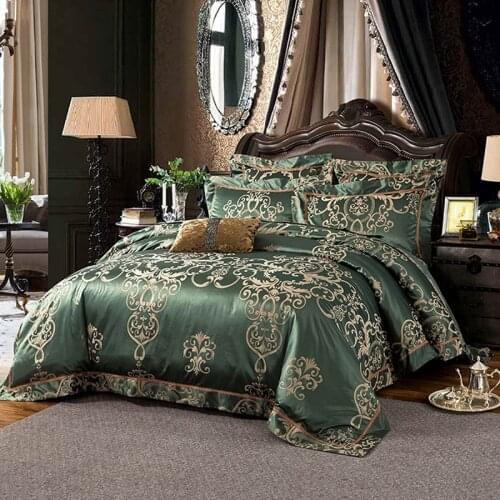Bedding set Stain Jacquard Cotton Lace Double King Queen size Bed sheet set Duvet cover Fit sheet Pillowcase 4/6pcs