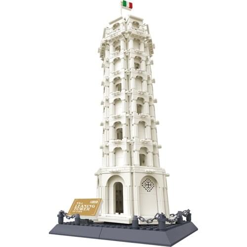 Leaning Tower of Pisa Bricks City Great Building Blocks Toys for Children Kids Gifts Model 1334Pcs