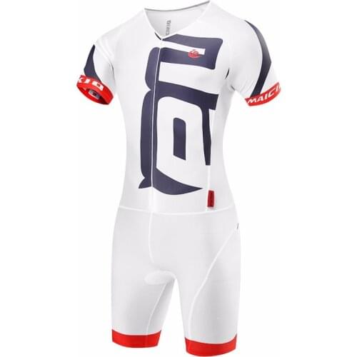 Malciklo Triathlon Skinsuit 2018 White Pro Cycling Sets Ropa Ciclismo Maillot Cycling Clothing Mens Bike Jersey Wetsuit Suits