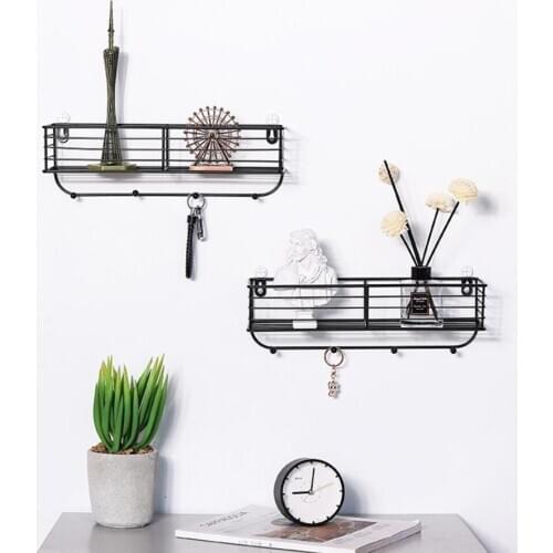 Metal Wall Unit Vintage Shelf Storage Display Rack Holder for Plant Pot Display Sundries Containers