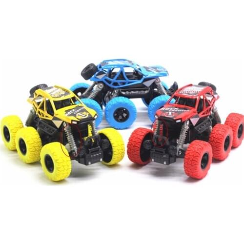 1:32 Scale Metal Alloy Model Car Diecast Music & Light Off-Road Vehicle Pull Back 6 Tires Sliding Car Model Toys for Kids TY0556