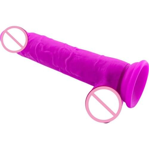 Soft Material Silicone Sexetoys for Women Realistic Dildos with Testis Large Artificial Penis Stimulation Games for Adults BN