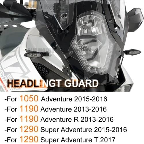 NEW Motorcycle CNC Acrylic Clear Headlight Protection Guard Cover For 1050 Adventure ADV 1190 Adventure/R 1290 Super Adventure/T