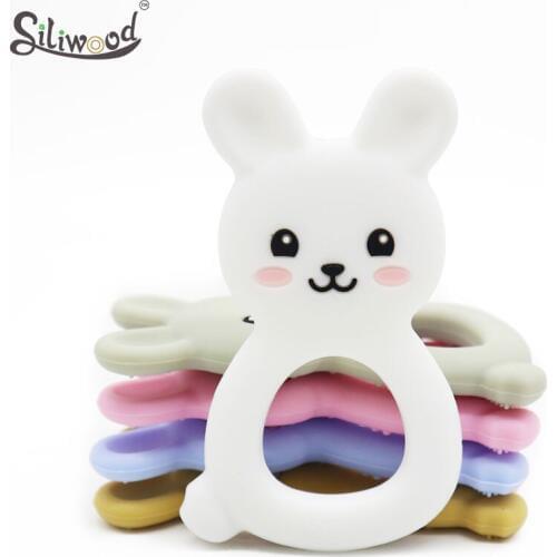 Baby Teether Silicone Toys Rodent DIY Pacifier Pendant Rabbit Bebes Accesorios Teething Stroller Gift Safe Nurse Childens Goods