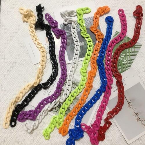 1 PC 60cm/120cm Detachable Replacement Shoulder Bag Strap Fish Bone Acrylic Resin Handbag Chain Strap Bands Belt Bag Accessories