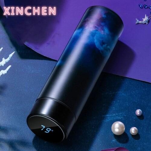 XINCHEN 450ml Temperature Display Thermos bottle Vacuum Flasks Stainless Steel Water Bottle Travel Coffee Mug Milk Mug Thermocup