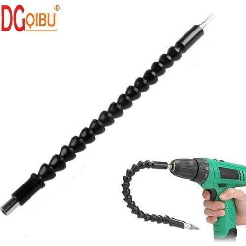 Electronics Drill Black 295mm Flexible Electric Screwdriver Extension Rod Bent Universal Adapter Drill Flexible Cardan Shaft Bit