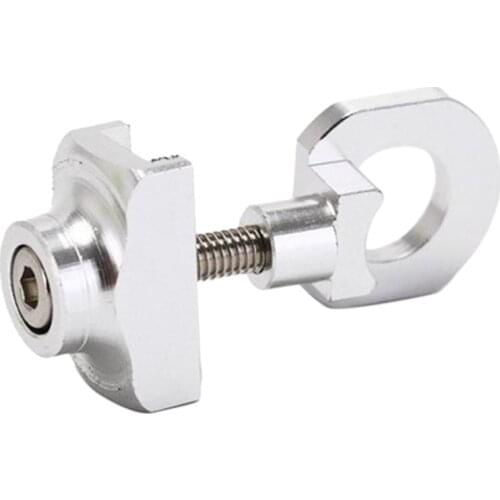 Bike Chain Tensioner Adjuster Aluminum Alloy Bicycle Fastener Bolt Single Speed Bicycle Bolt Screw For Bmx Fixie Bike Silver