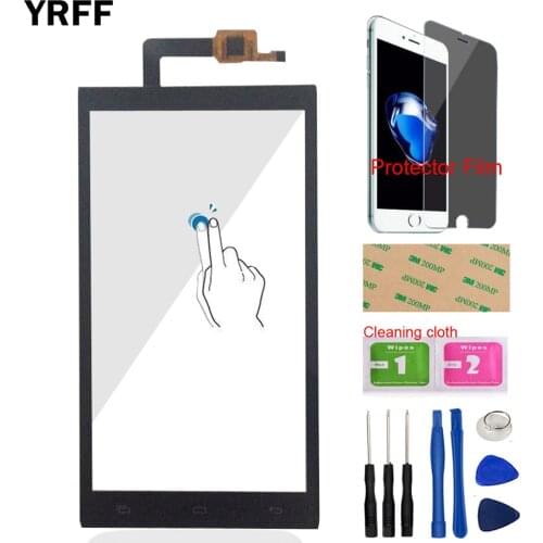 YRFF 5.0'' Mobile Lens Sensor For Micromax AQ5001 Front Glass Touch Screen Digitizer Panel Glass Tools + Adhesive